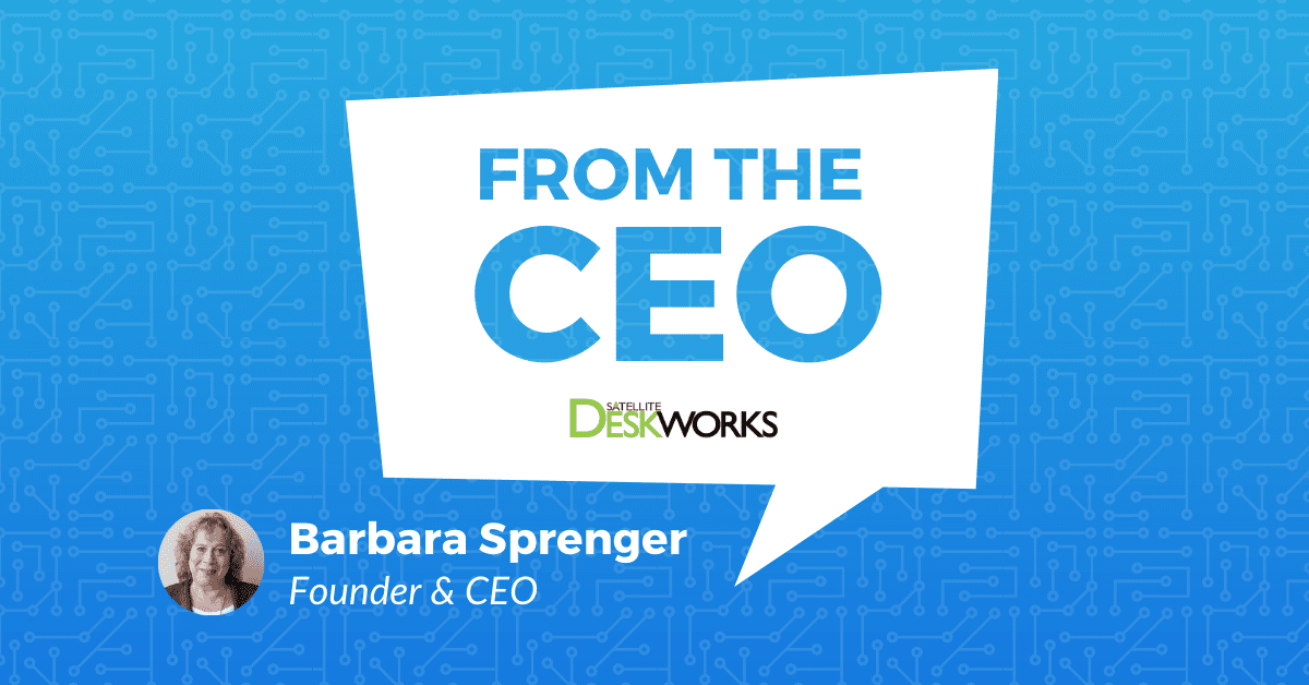 From the CEO Barbara Sprenger