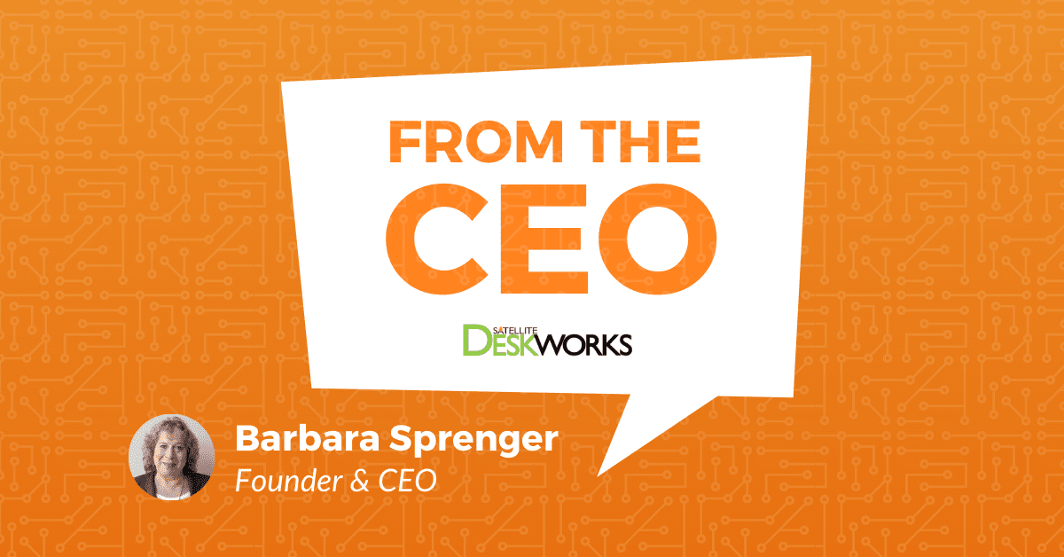 Note from the CEO, Barbara Sprenger