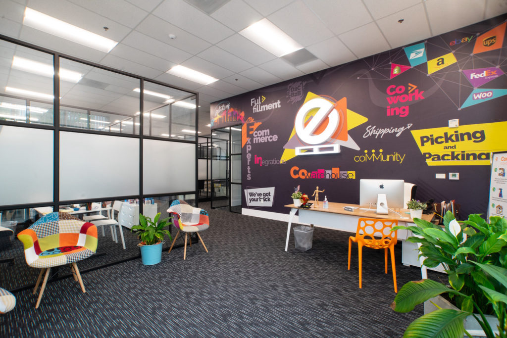 Coworking Meets E-commerce: Palletized open coworking space