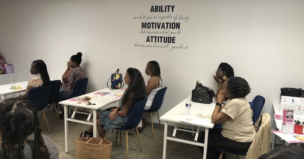 Women entrepreneurs meeting at Her Workspace in Alpharetta, Georgia